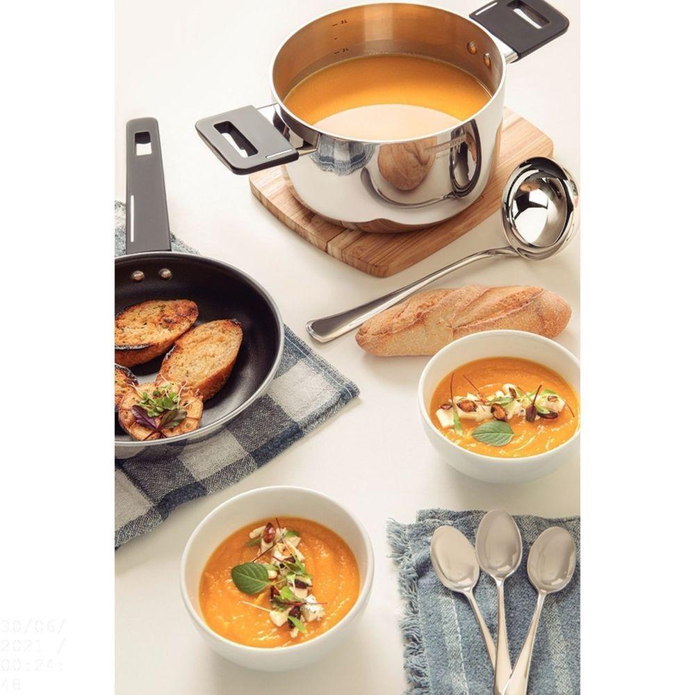 Concha Para Feijão Mônaco Em Aço Inox Acabamento Alto Brilho Com Detalhes No Cabo - 2