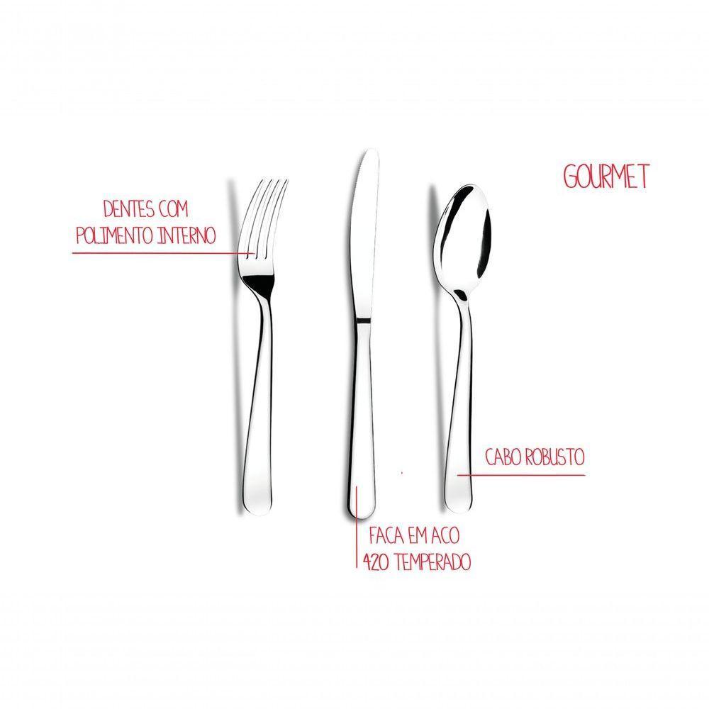 Jogo De Colher De Mesa 12 Peças - Gourmet 207,5 X 2 Mm - 5