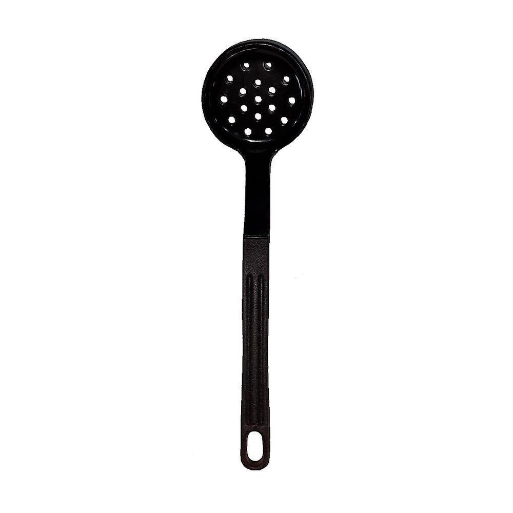 Escumadeira Talher Em Nylon Cozinha Utensílio Preto 28Cm - 1