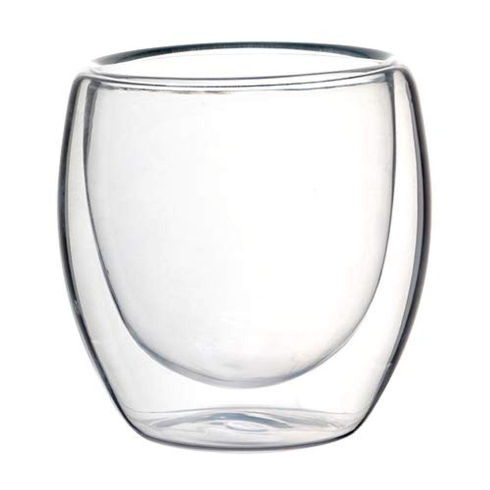 Jogo De 2 Copos Parede Dupla Em Vidro Borossilicato 90Ml - 3