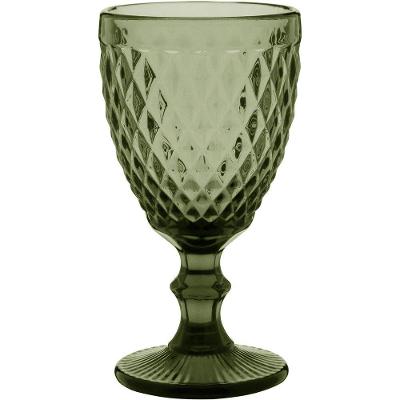 Taça Água 17X9X9Cm 330Ml Vidro Verde 6Pç