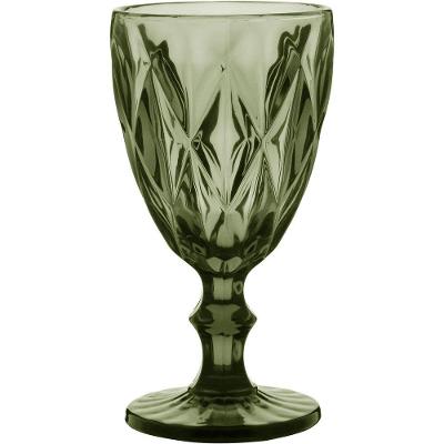Taça Água 17X9X9Cm 320Ml Vidro Verde 6Pç