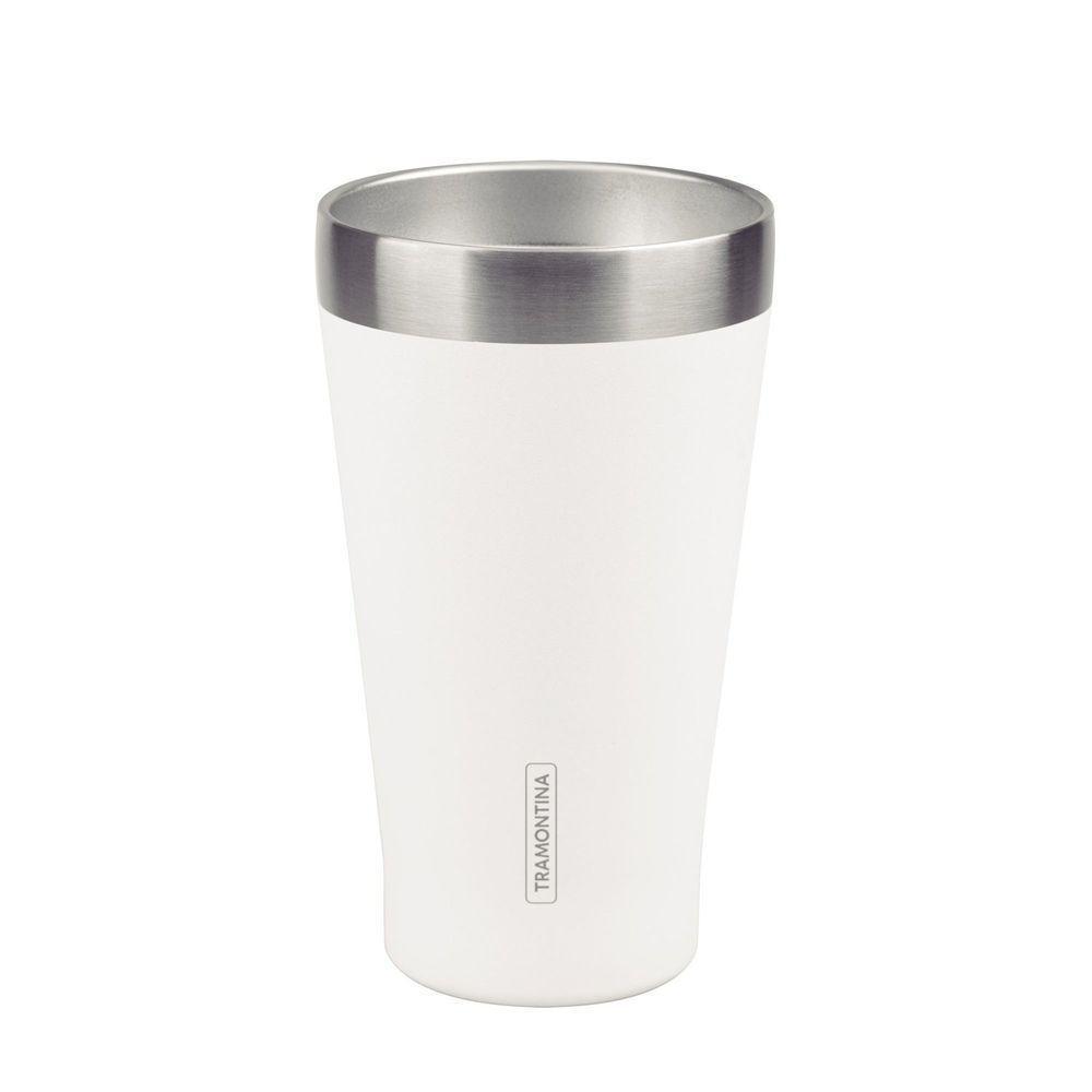 Copo Térmico Tramontina Exata Em Aço Inox Branco Sem Tampa 550 Ml Tramontina - 1