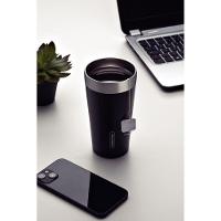 Copo Térmico Tramontina Exata Em Aço Inox Preto Sem Tampa 420 Ml Tramontina