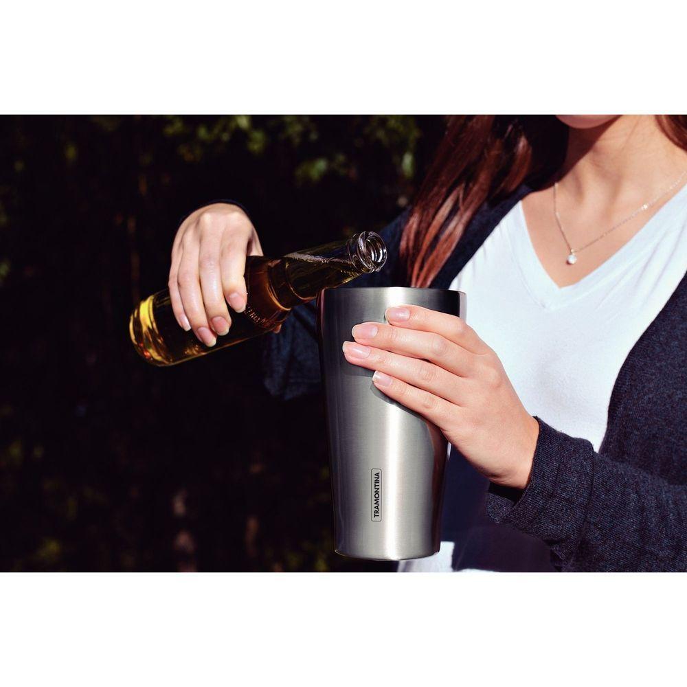 Copo Térmico Tramontina Em Aço Inox Sem Tampa 550 Ml Tramontina - 3