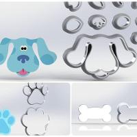 Cortador Kit Blues Clues 3 Modelos Tamanho 5cm - 1
