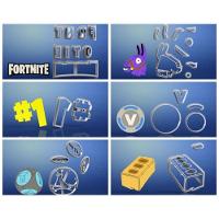 Cortador Kit Fortnite 6 Modelos Mod 2 Tamanho 5cm - 1