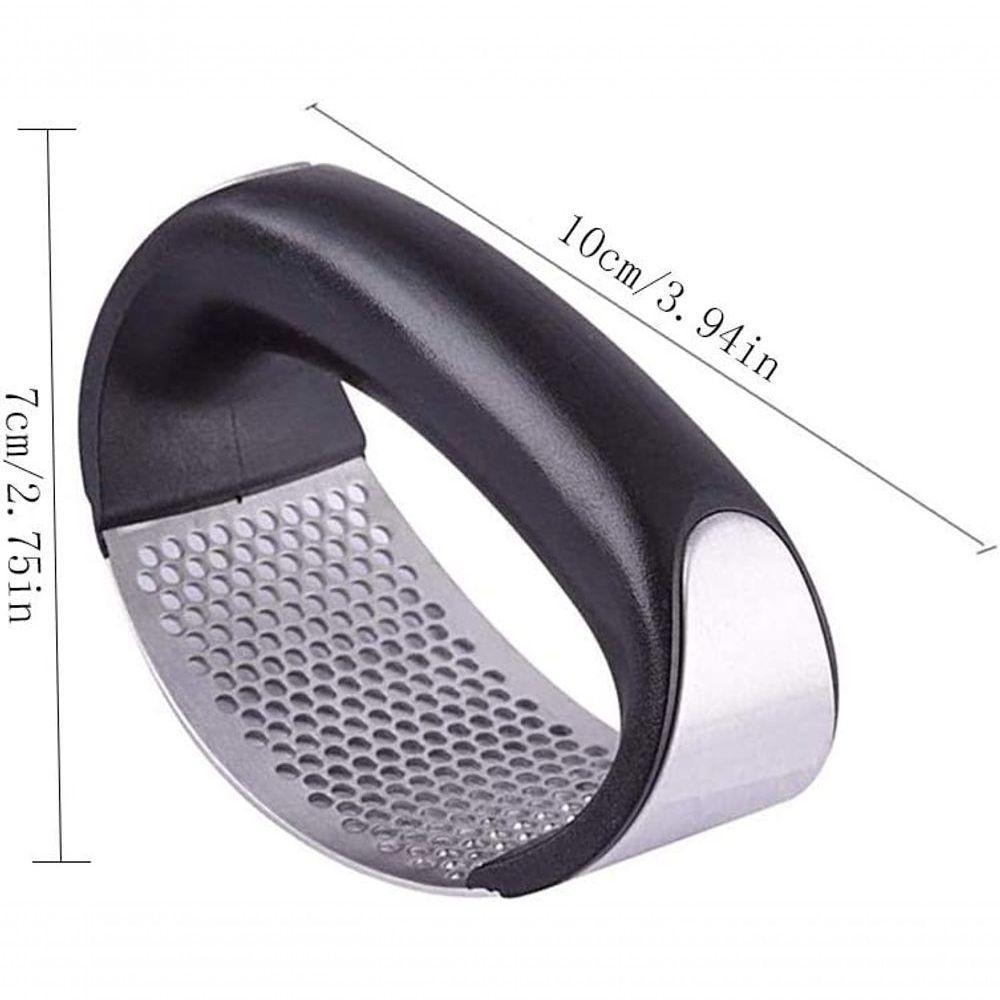 Alho De Aço Inoxidável Press Alho Triturador Espremedor De Cozinha Com O Punho Inox Manual - 7