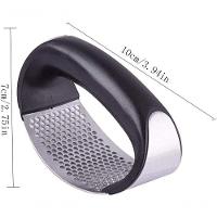 Alho De Aço Inoxidável Press Alho Triturador Espremedor De Cozinha Com O Punho Inox Manual - 7