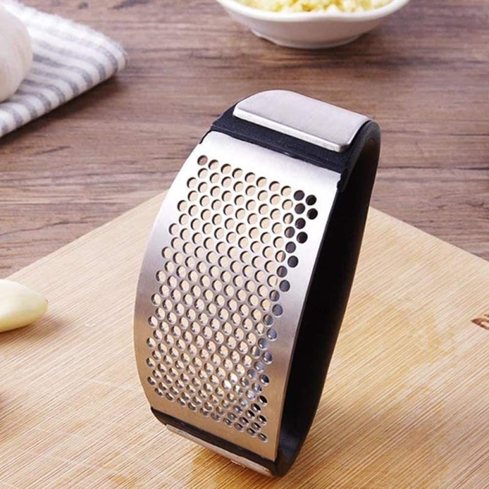 Amassador Espremedor Triturador De Alho 10,5x5x7,3cm Aço Inox Inox Manual - 2