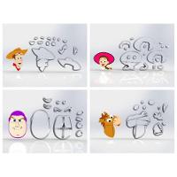 Cortador Kit Toy Story 4 Modelos Modulares Tamanho 5,5Cm - 1