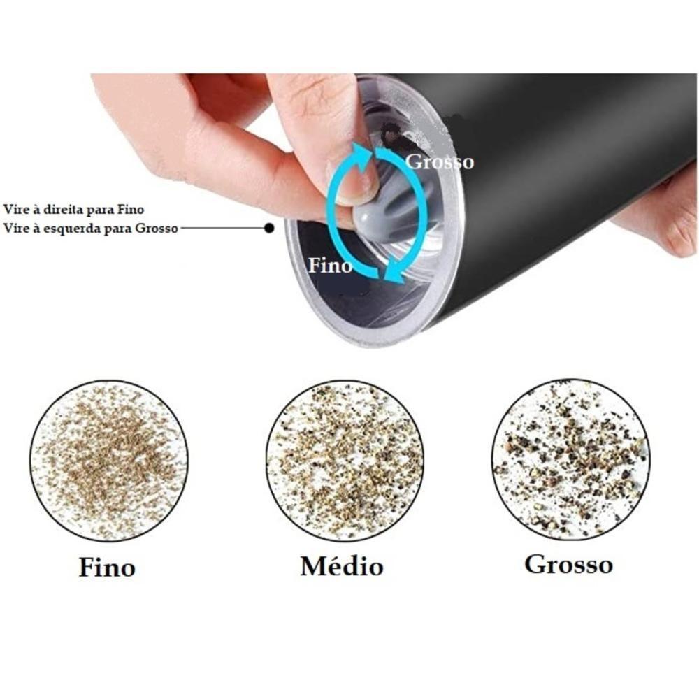 Moedor De Sal Ou Pimenta Com Sensor Gravidade Elétrico - 7
