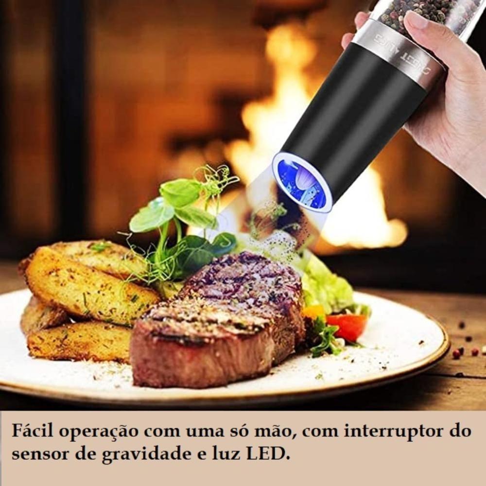 Moedor De Sal Ou Pimenta Com Sensor Gravidade Elétrico - 10