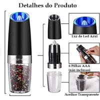 Moedor De Sal Ou Pimenta Com Sensor Gravidade Elétrico - 9