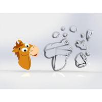 Cortador Toy Story Cavalo Bala No Alvo Modular Tamanho 5,5Cm - 1