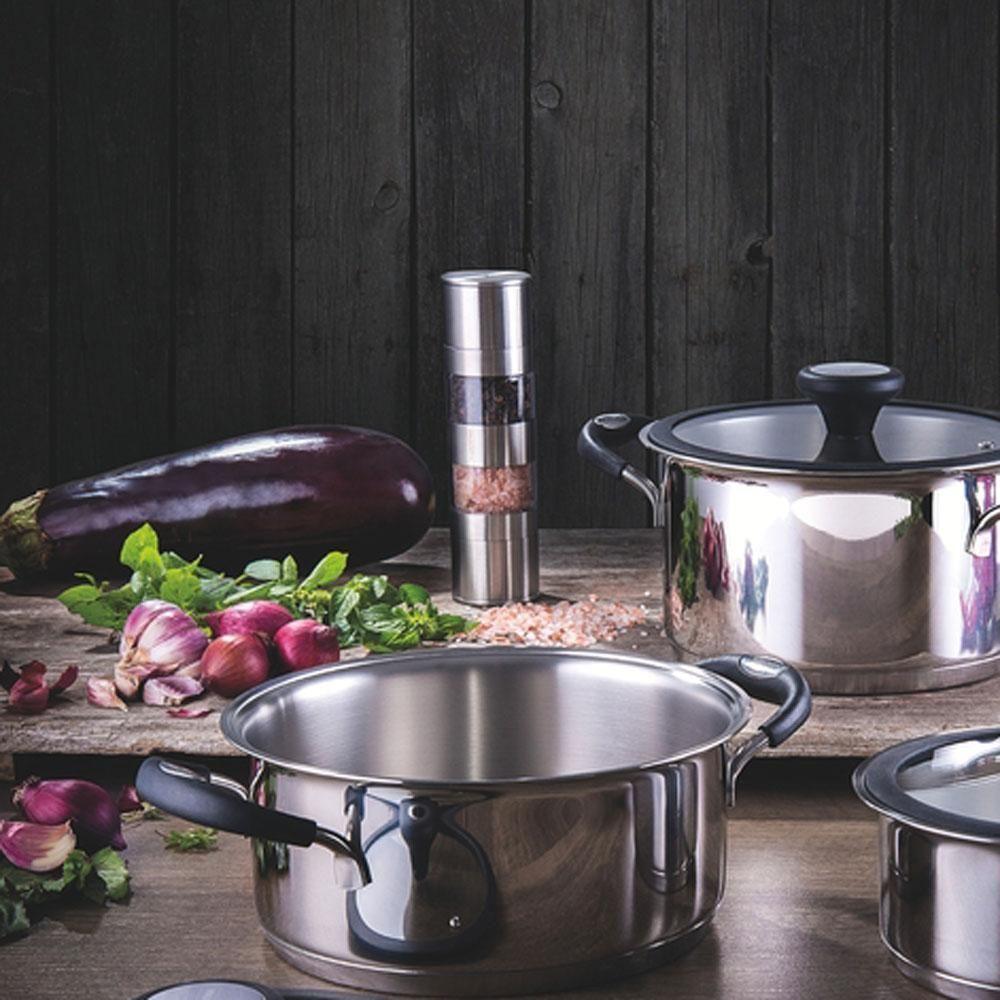 Moedor De Sal E Pimenta Realce Duplo Em Aço Inox E Acrílico Com Moinho Em Cerâmica - Tramontina - 3