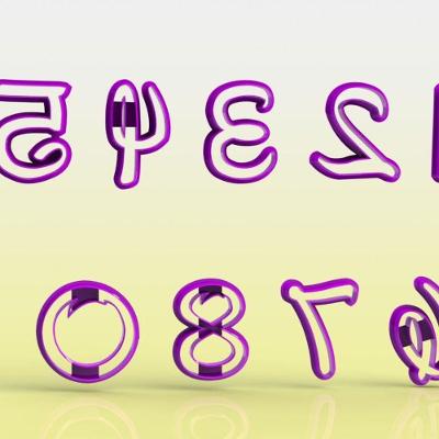 Cortador Números Disney Tamanho 5,5Cm