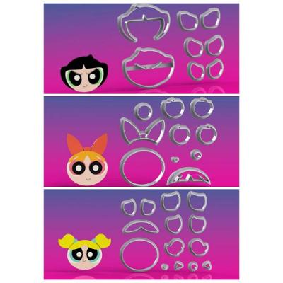 Cortador Kit Meninas Super Poderosas Tamanho 6Cm