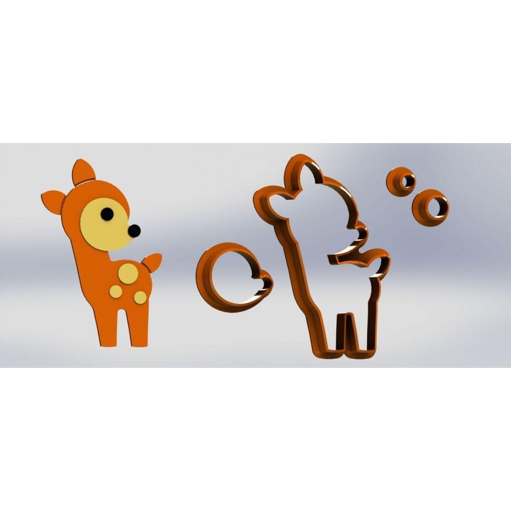 Cortador Bambi Floresta Modular Tamanho 8Cm - 1