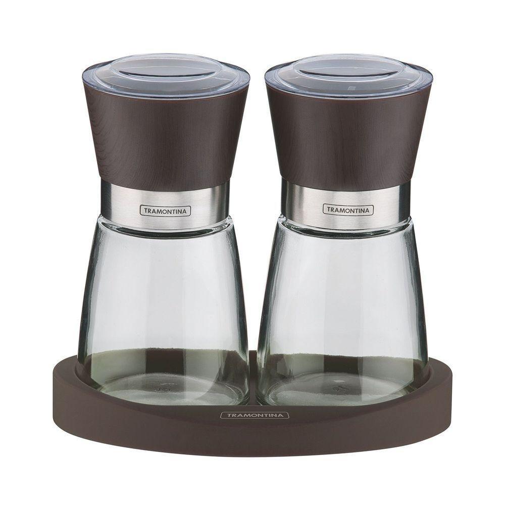 Moedores De Sal E Pimenta Tramontina Em Cerâmica E Vidro Com Base De Silicone Tramontina - 1