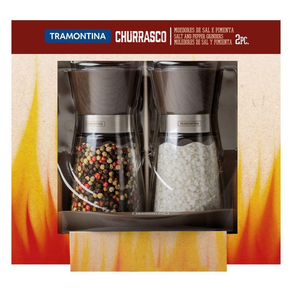 Moedores De Sal E Pimenta Tramontina Em Cerâmica E Vidro Com Base De Silicone Tramontina - 2
