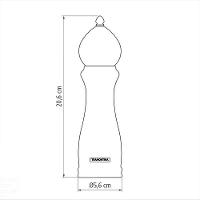 Moedor De Pimenta E Sal Churrasco Black Em Cerâmica Com Recipiente De Madeira 8" - 4