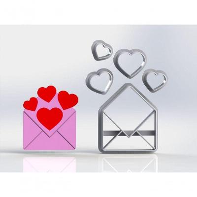 Cortador Dia Dos Namorados - Carta Coração Tamanho 10Cm