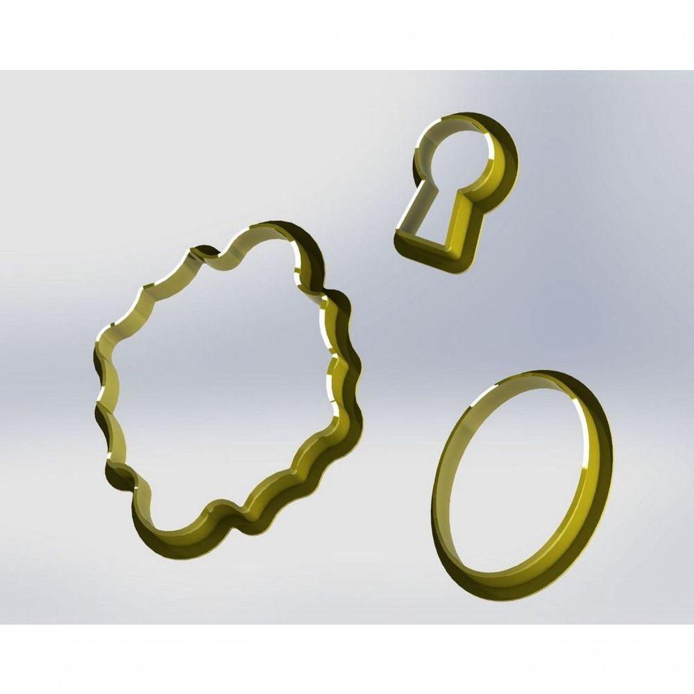 Cortador Kit Alice 3 Modelos Tamanho 5Cm - 1