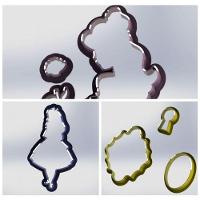 Cortador Kit Alice 3 Modelos Tamanho 5Cm - 2