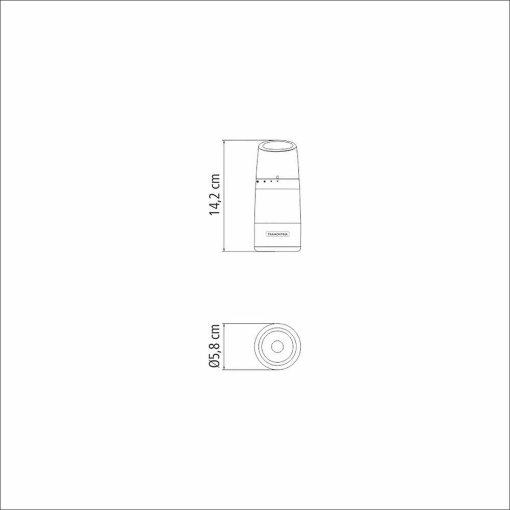 Moedor Para Sal Ou Pimenta Tramontina Em Aço Inox E Acrílico Tramontina - 4