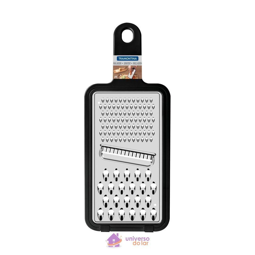 Ralador Universal Utilitá Com Lâmina Em Aço Inox E Cabo Abs Suportes Em Borracha Preto - 3