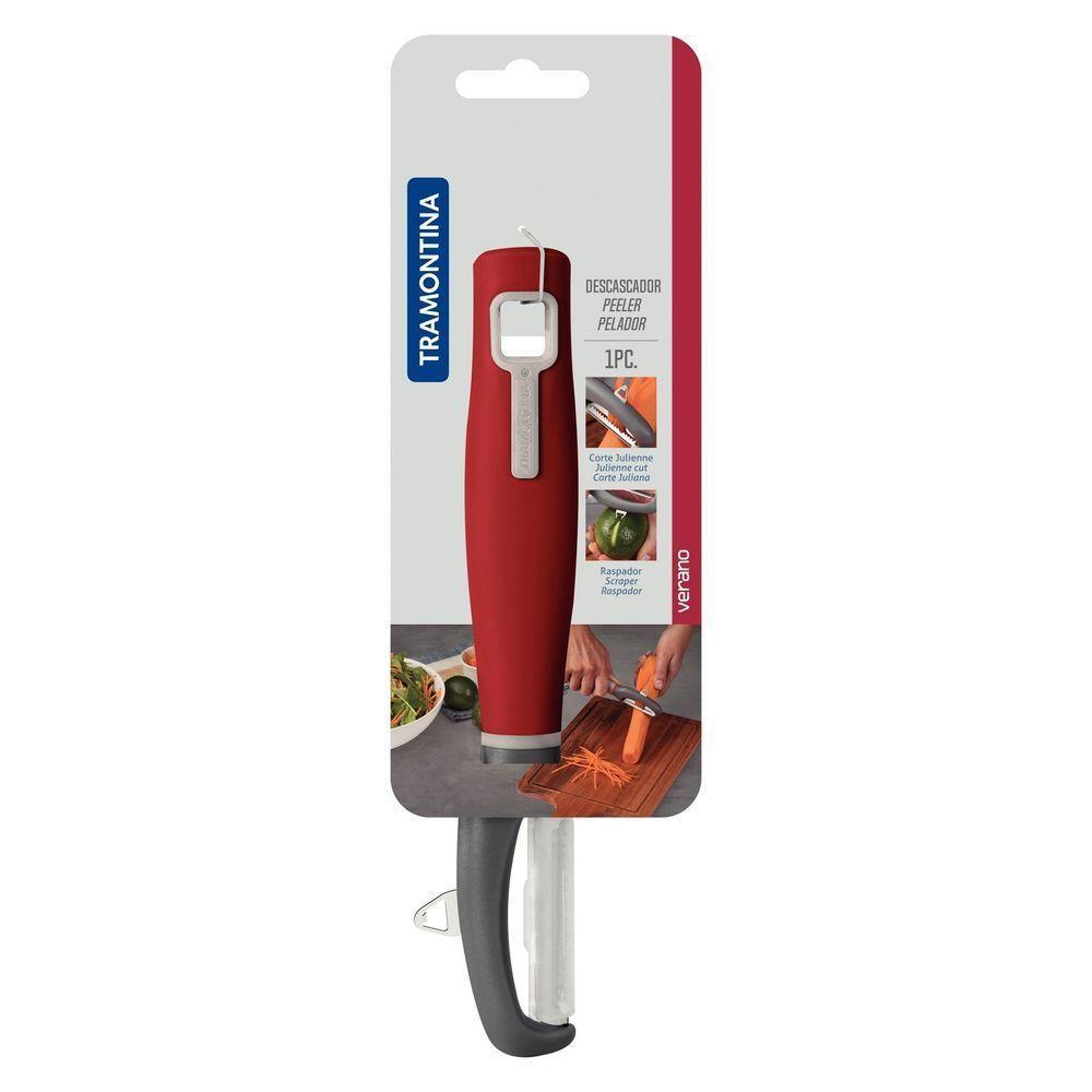 Descascador Verano Com Lâmina Em Aço Inox E Cabo De Polipropileno Com Corte Julienne Verm - 2