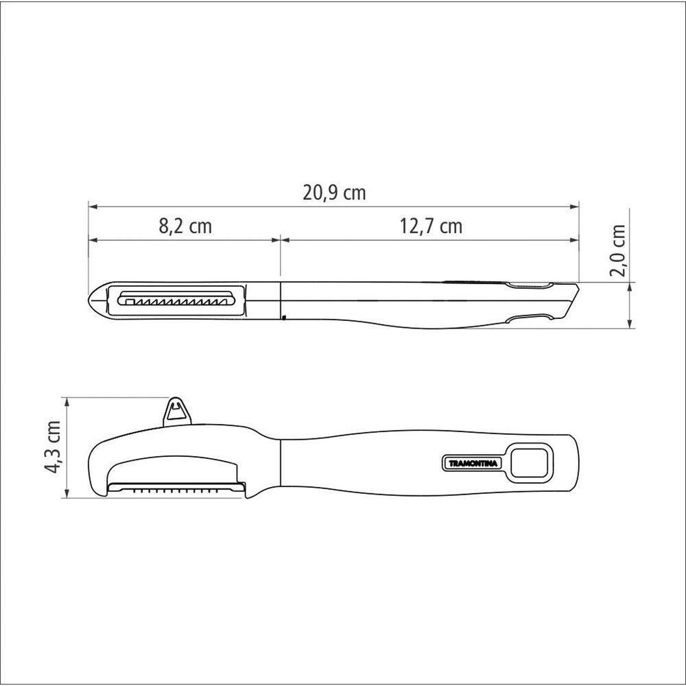 Descascador Verano Com Lâmina Em Aço Inox E Cabo De Polipropileno Com Corte Julienne Verm - 4