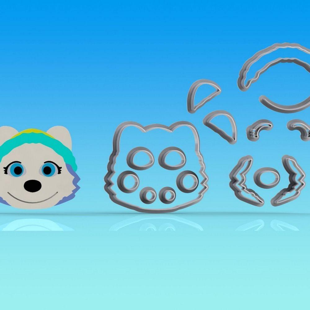 Cortador Kit Patrulha Canina 7 Rostos Modulares Tamanho 6Cm - 1