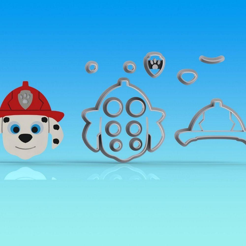 Cortador Kit Patrulha Canina 7 Rostos Modulares Tamanho 6Cm - 5