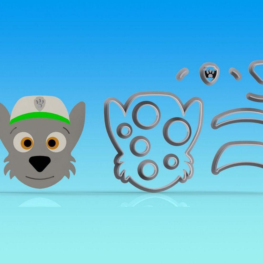 Cortador Kit Patrulha Canina 7 Rostos Modulares Tamanho 6Cm - 6