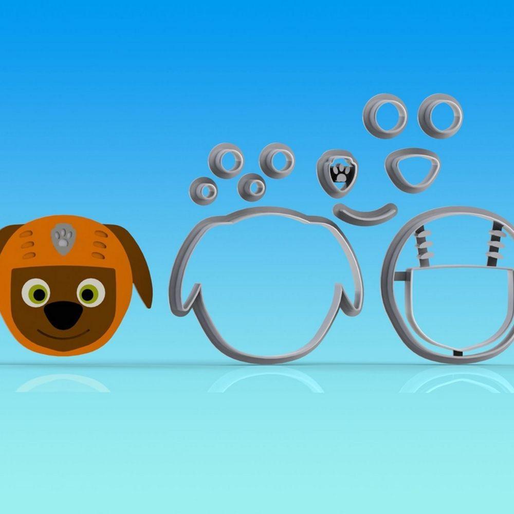 Cortador Kit Patrulha Canina 7 Rostos Modulares Tamanho 6Cm - 9