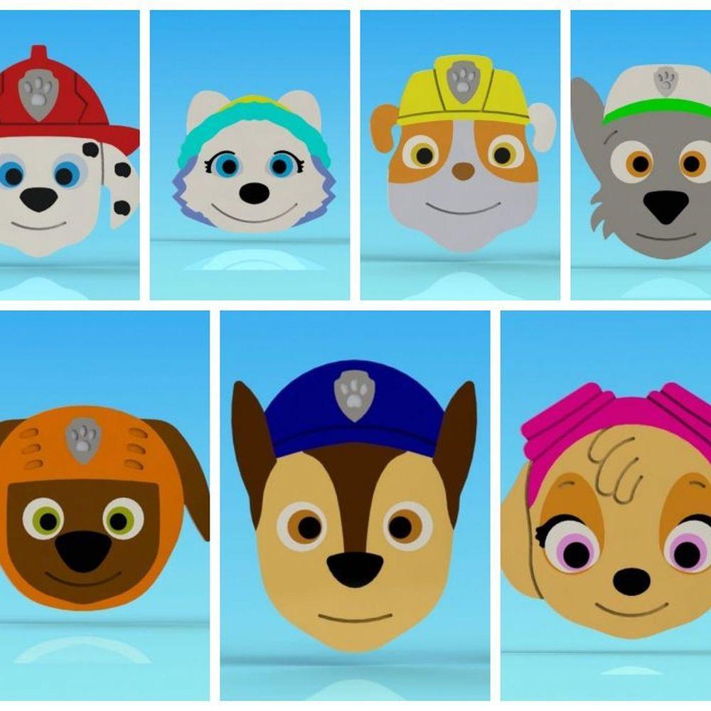 Cortador Kit Patrulha Canina 7 Rostos Modulares Tamanho 6Cm - 10