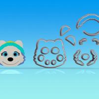 Cortador Kit Patrulha Canina 7 Rostos Modulares Tamanho 6Cm - 1