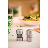 Conjunto De Moedores Para Sal E Pimenta Realce Em Aço Inox E Acrílico Com Moinho Em Cerâm - 9