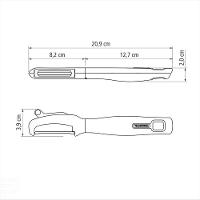 Descascador Verano Com Lâmina Em Aço Inox Com Fio Liso E Cabo De Polipropileno ônix
