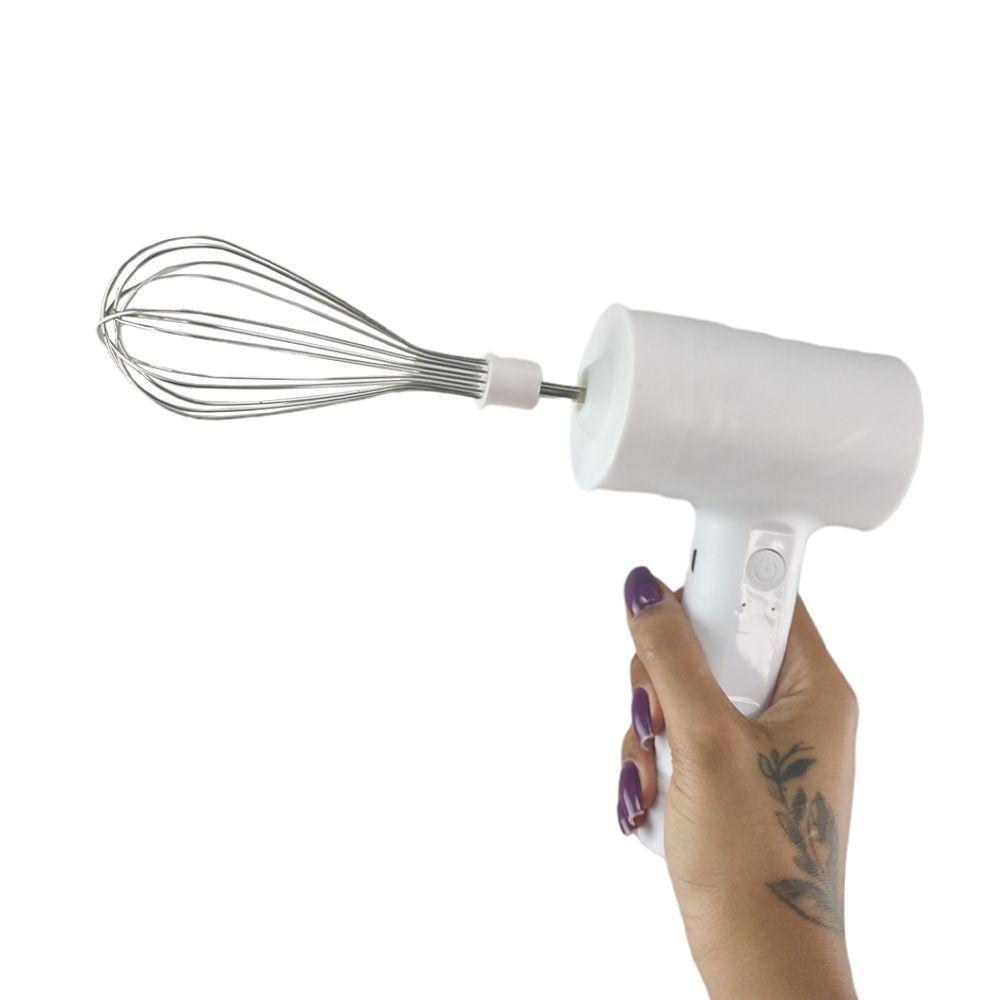 Mixer De Mao Misturador Sem Fio Fuet Batedor Potente Usb Cozinha Alta Velocidade - 5