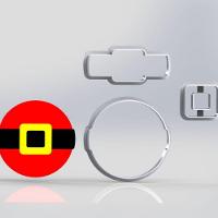 Cortador Natal Cinto Papai Noel Modular Tamanho 5Cm - 1