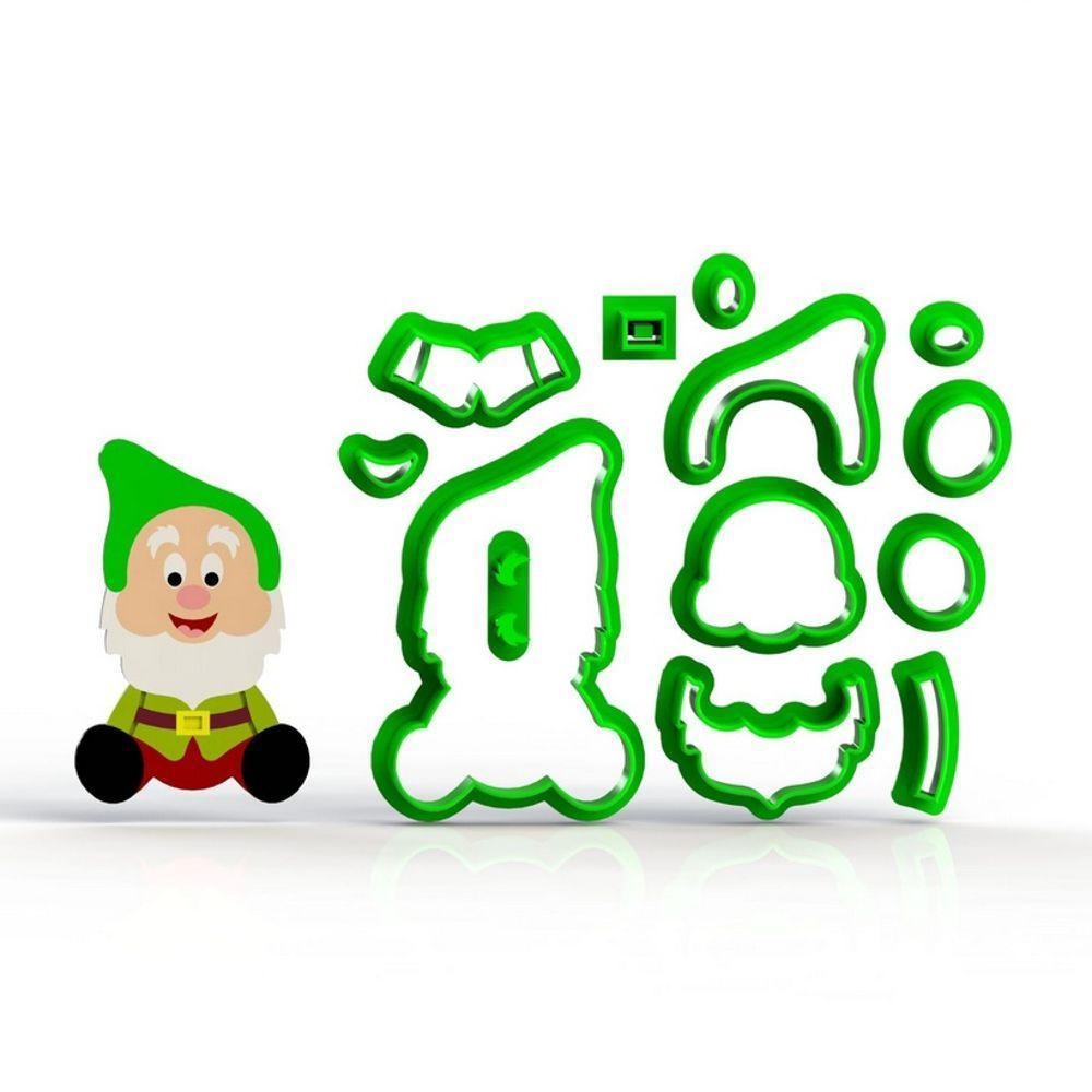 Cortador Branca De Neve Feliz Modular Tamanho 7Cm - 1