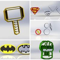 Cortador Kit Heróis 9 Modelos Tamanho 6cm - 1