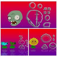 Cortador Kit Plants Vs Zombies 3 Modelos Tamanho 5cm - 1