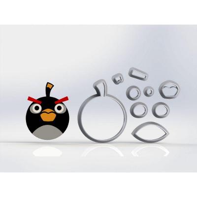 Cortador Angry Birds Bomb Modular Tamanho 5Cm