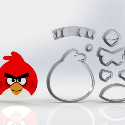 Cortador Angry Birds Red Modular Tamanho 5Cm
