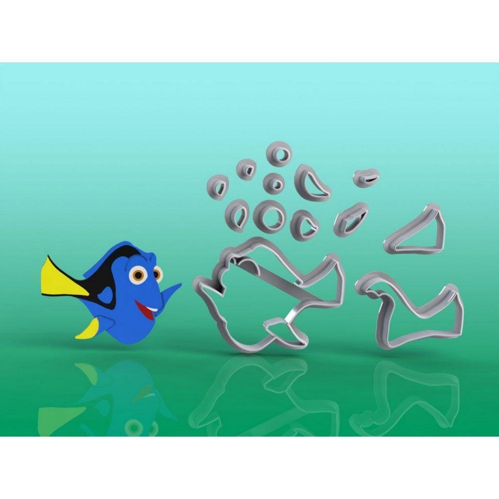 Cortador Kit Procurando Nemo 3 Modelos Tamanho 5cm - 6