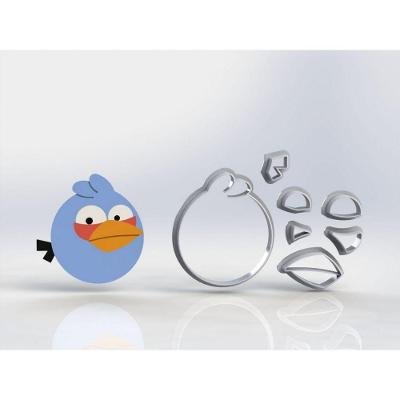 Cortador Angry Birds Azul Modular Tamanho 5Cm